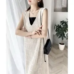 2wayパネルレースジャンパースカート ワンピース　クラシカルエルフ M 新品