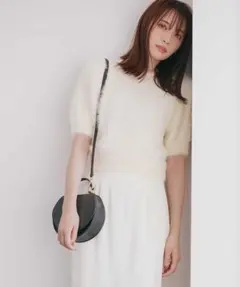 Coco deal 半袖フェザーニット