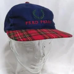FRED PERRY ツバ チェック キャップ デッドストック Vtg
