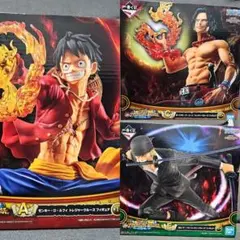 ワンピース 一番くじ トレジャークルーズ ルフィ エース ゾロ 3点セット