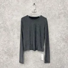 【新品タグ付】グリーム　ラメフライスクルーネックプルオーバー　シルバー×クロ