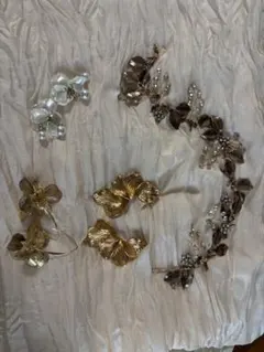 ウェディング ヘッドドレス ピアス