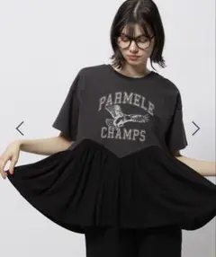 【美品】niko and… ニコアンド フレアヘムプリントTシャツのサムネイル