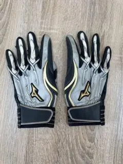 ミズノプロ　Mizunopro バッティング用手袋 シルバー/ブラック