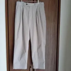 北欧、暮らしの道具店　秋いちボトムス　グレージュ　テーパードパンツ　小さいサイズ