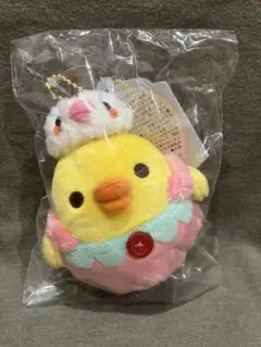 코리락쿠마 のいちごないちにち キイロイトリ ぶらさげぬいぐるみ