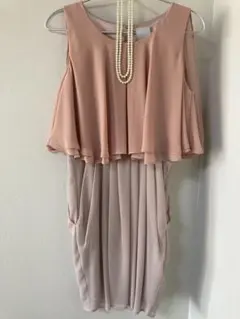 春ワンピ　結婚式　パーティードレス　ワンピース