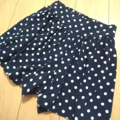 INGNI イング ショートパンツ フレアーキュロット 水玉 ドット ネイビーのサムネイル