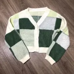 SHEIN クロップドニットカーディガン