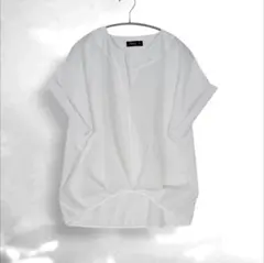 Amulet アミュレット 裾タックブラウス 白 XL 大きいサイズ 体型カバーのサムネイル