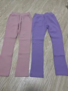 未着用　ピンクとパープルのロングパンツ2点セット