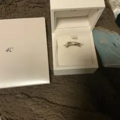 4°C シルバー　18金　デザインリング