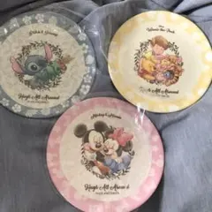 【ディズニーキャラクター】デザートプレートセット　3枚セット