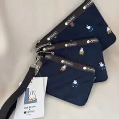 新品　レスボートサック　ディックブルーナ　ミッフィー　３連　リストレットポーチ