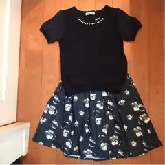 新品・未使用【可愛い★】袖シフォン 半袖ニット！