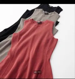 コットンブレンドワンピース ユニクロ S