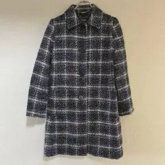 美品TOMMY HILFIGER ロングコート(Ｍ) 日本製　総柄　チェック柄