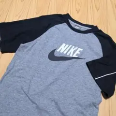 Nike ラグランスリーブ Tシャツ グレー/ネイビー 160 野球 スポーツ