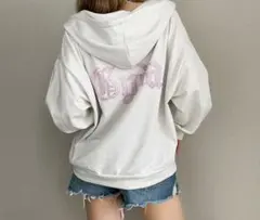 【GYDA】BACK GYDAラインストーンラメパーカー