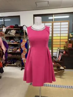 【匿名配送】dazzy lounge キャバドレス ピンク ビーズ パール