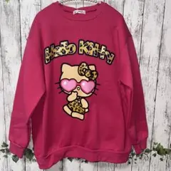 日焼けキティ　eggキティ　ギャルキティ　裏起毛トレーナー　レディースピンク