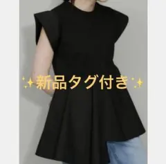 PINUE Aラインミディワンピース＆スクエアジャガードニットベスト