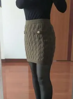 H&М♡ニットスカート♡S〜Мサイズ相当♡ウエスト最小64㌢
