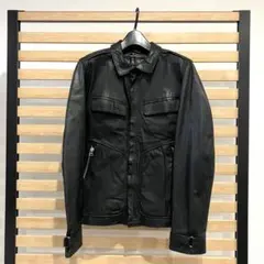 定価6万　バックラッシュ　レザー切り替え　ヘリンボーン　M-65ジャケット　L 定価6万 バックラッシュ レザー切り替え ヘリンボーン M-65ジャケット
