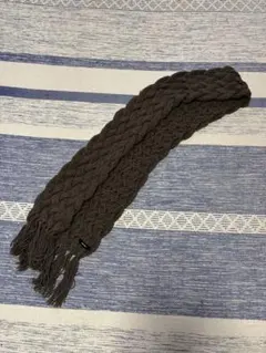 niko and… ニコアンド マフラー ブラウンケーブル編み 軽量 美品✨