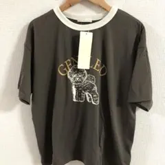 GENTLED チャコール Tシャツエヘカソポ　ワンコプリントTのサムネイル