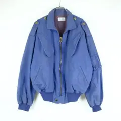 80sピンクハウス ヴィンテージ コットン ブルゾン MA-1 ブルー Pロゴ