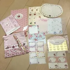 マロンクリーム　レトロ　文房具、レターセット、ノートセット