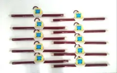 着物ハンガー赤色 収縮 キャラクター付き10本