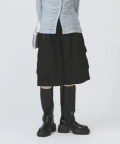 Ray BEAMS カーゴ ハーフ パンツ　ブラック　1のサムネイル
