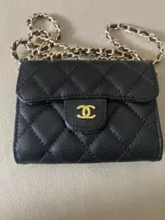 【美品】CHANEL（シャネル）ブラックチェーンバッグ ミニショルダーバッグ