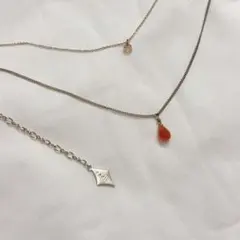 新品 radiu ネックレス オレンジストーン