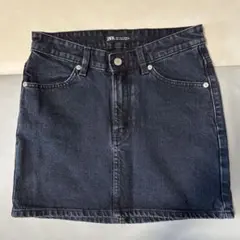 【美品】ZARA ダークブルー デニムタイトスカート