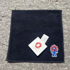 大阪関西万博 ミャクミャク 刺繍 ハンドタオル　ブラック