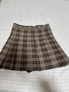 ブラウン チェック スカート