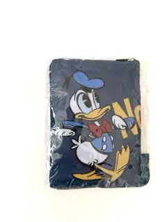 【未開封】ドナルド折りたたみ（ファスナー）ネイビー色エコバッグ　ディズニーバッグ