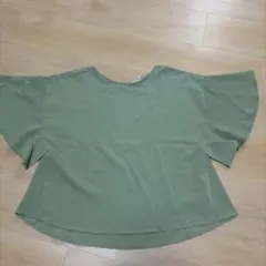 chocol raffine robe 半袖 フレアトップス グリーンのサムネイル