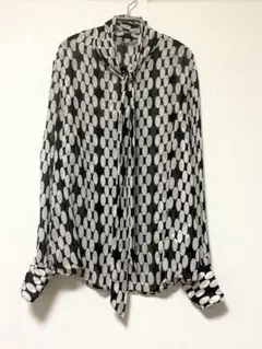 タグ付き未使用品　ZARAザラ　オーガンジー長袖ブラウス　サイズM