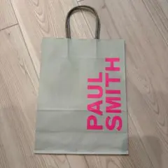 PAUL SMITH ショップ袋 グレー ピンク