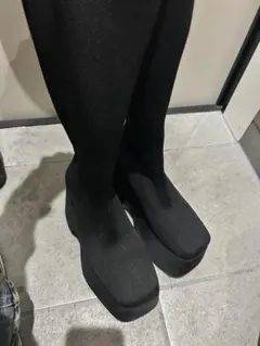 GRL 厚底ヒールソックスロングブーツ