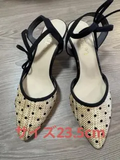 Le Talon 23.5 リボンストラップバックベルト ミュール サンダル