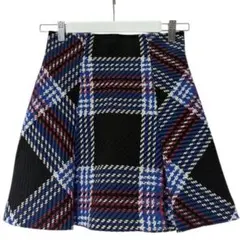 SNIDEL ロービングチェックミニスカート 0サイズ