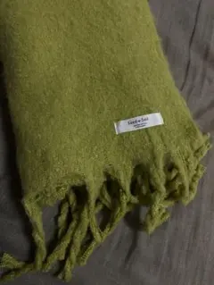 Seed Soil マフラー　冬　小物　オリーブグリーン　黄緑