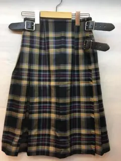 ▽ オニールオブダブリン チェック 巻きスカート ひざ丈 プリーツ GB8