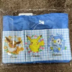 【新品】ポケモン　トートバッグ 大きめ　イーブイ ピカチュウ ポッチャマ　青