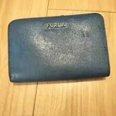 【大特価】FURLA 二つ折り財布 青